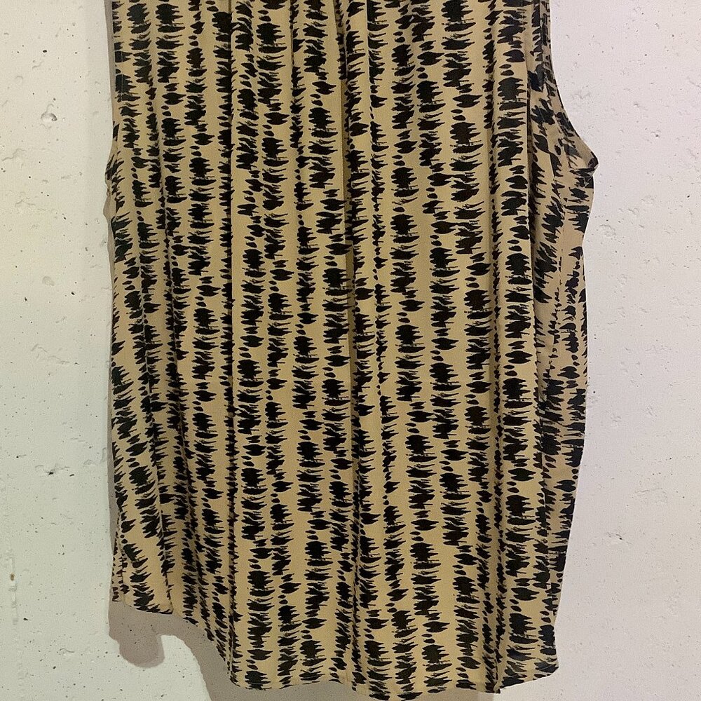 Top Sleeveless 26W Tan /  Black   Roman's - Picture 6 of 10